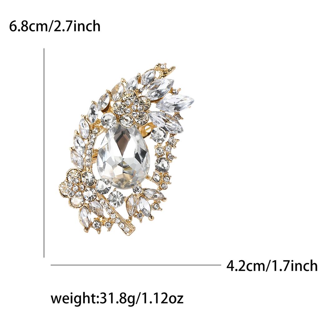 Mode Kreative Legierung Strass Mittelgroße Glasbrosche Exquisite High-End Damenbekleidung Korsage Schmucknadel