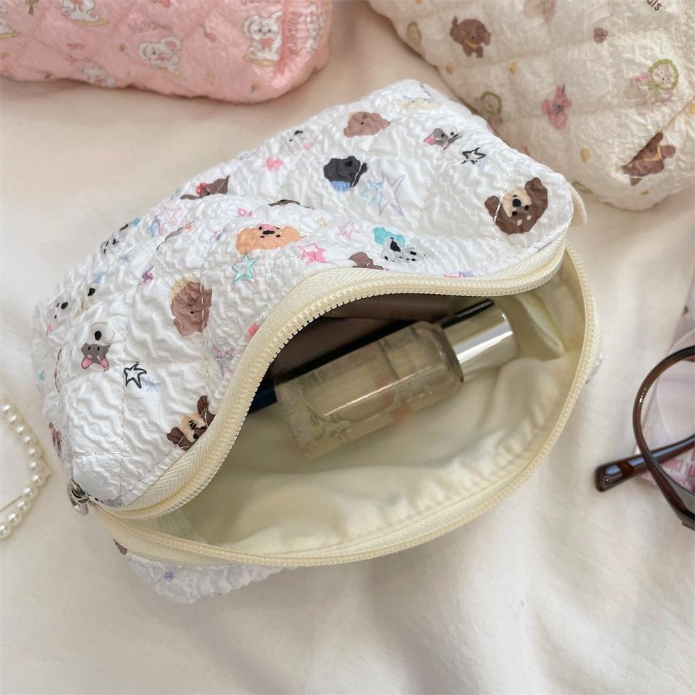 Roze Bloem Vrouwen Schattige Make-up Tas Reis Organizer Cosmetica Munten Handtas Pouch Meisjes Schattig Cartoon Vierkant Rits Cosmetische Tassen