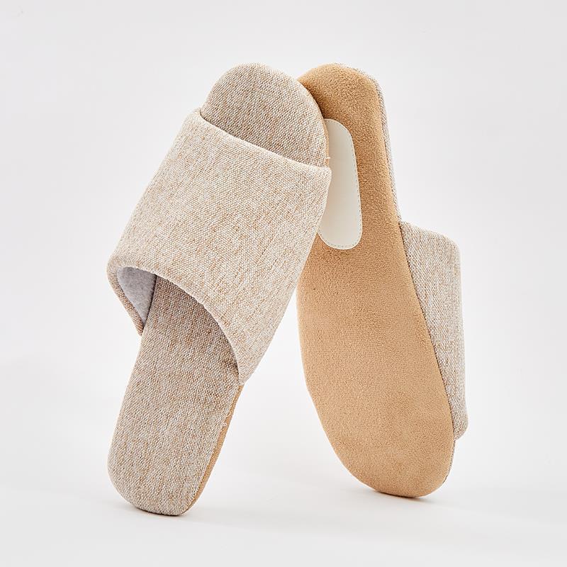

Silent slippers four seasons silent wooden floor indoor home cotton soft bottom household breathable men and women summer spring and autumn non-slip M (suitable for 38-39 feet)