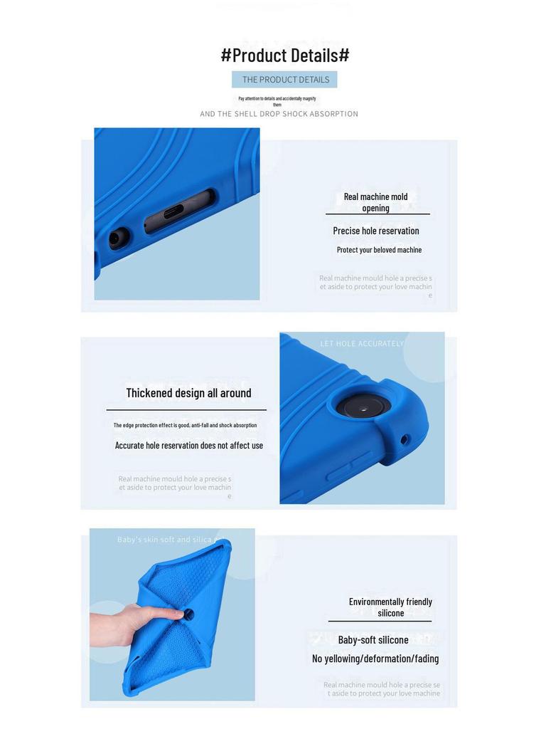 Compatível com Lenovo M10 3ª geração TB328XU/TB328FU 10,1" Case - Capa de silicone antiqueda