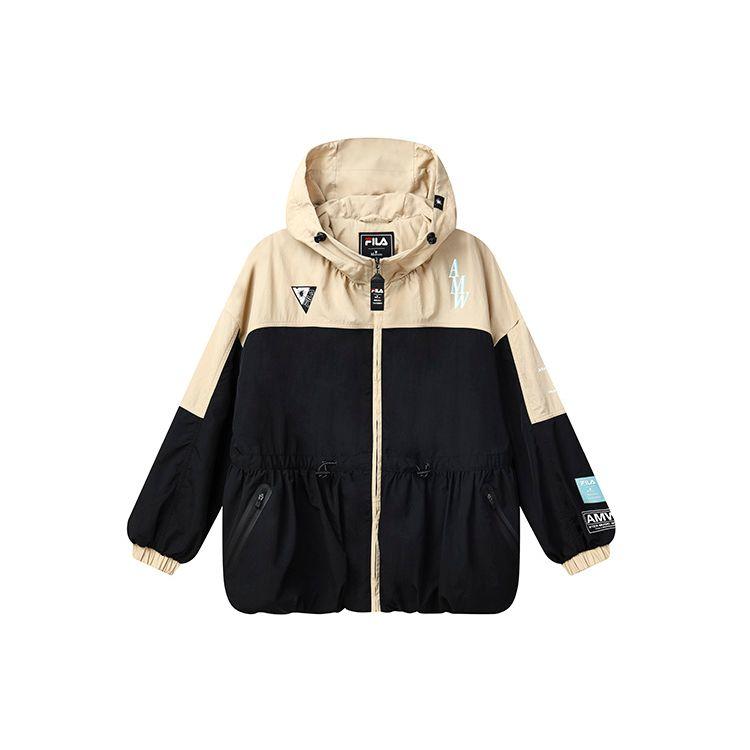 Fila X MIHARA YASUHIRO Woven Hooded Jacket Women Jackets Black Wheat F11W133704F-BK