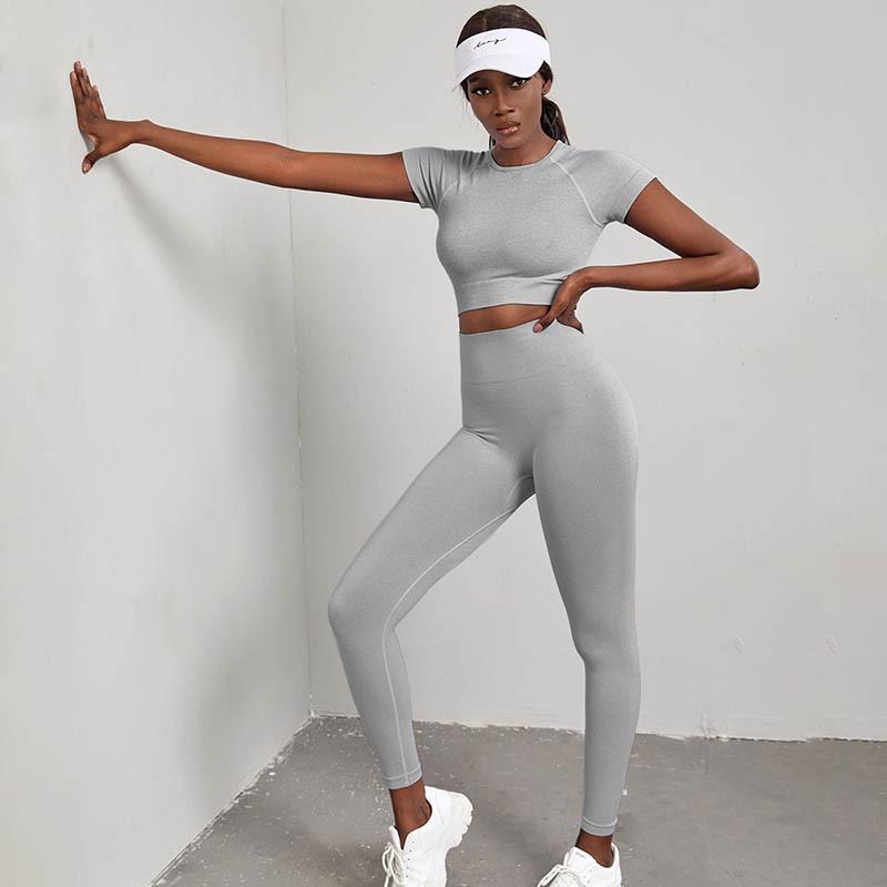 Women's High-End Summer Yoga Suit - Double-Sided Brushed, Breathable, Nude-Feel Sports Set