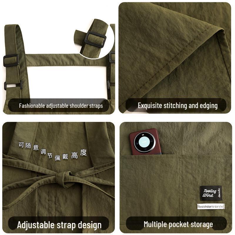 Stylish Water-Resistant Waist Apron: Durable, Printed Kitchen & Baking Wear for Men & Women