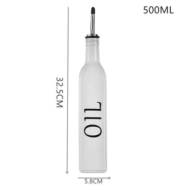 Nordic INS Style Black and White Oil & Vinegar Bottle Set – Minimalist Kitchen Seasoning Jars