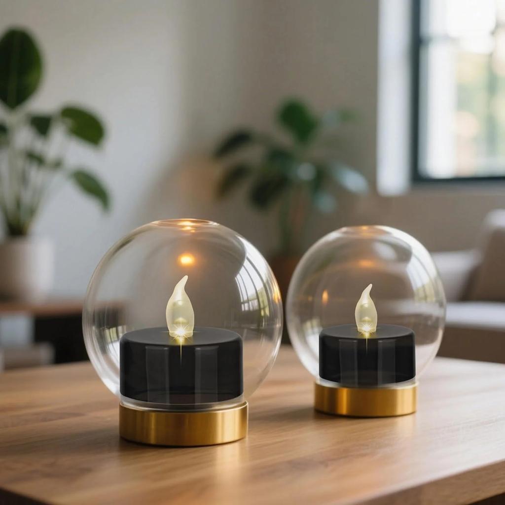 Flameless LED Tea Light Candles For Party, Wedding, Birthday, Gift Home Decoration Black