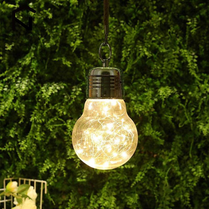 2Pcs/Set Modern Pendant Hanging Candle Holder Lamp Light Vintage LED Battery Powered Bulb Cordless Table Lamp for Home Decor