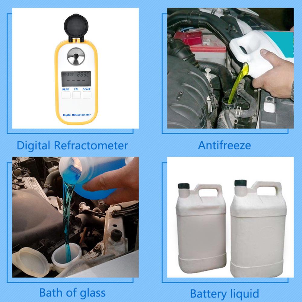 DR601 Digital Portable Freezing Point Battery Hydrometer Refractometer Tester Sensor