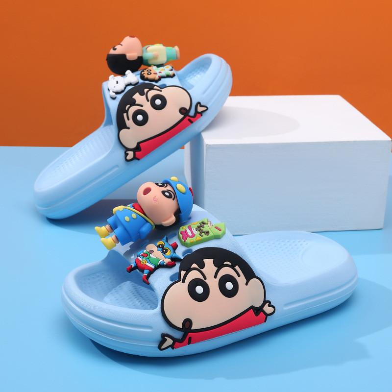 Adorable Shinchan Crayon Boys And Girls Slippers Trendy Summer Indoor Shoes Slide