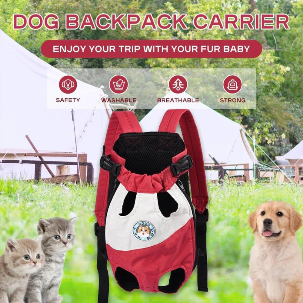 Breathable Dog Outdoor Backpack Portable Dog Cat Front Chest Backpack  Outdoor