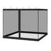 Universal 10X10 FT Outdoor Gazebo Canopy Mosquito Netting Black Anti-Gnat UV-Resistant Ventilation Mesh For Park Patio Garden