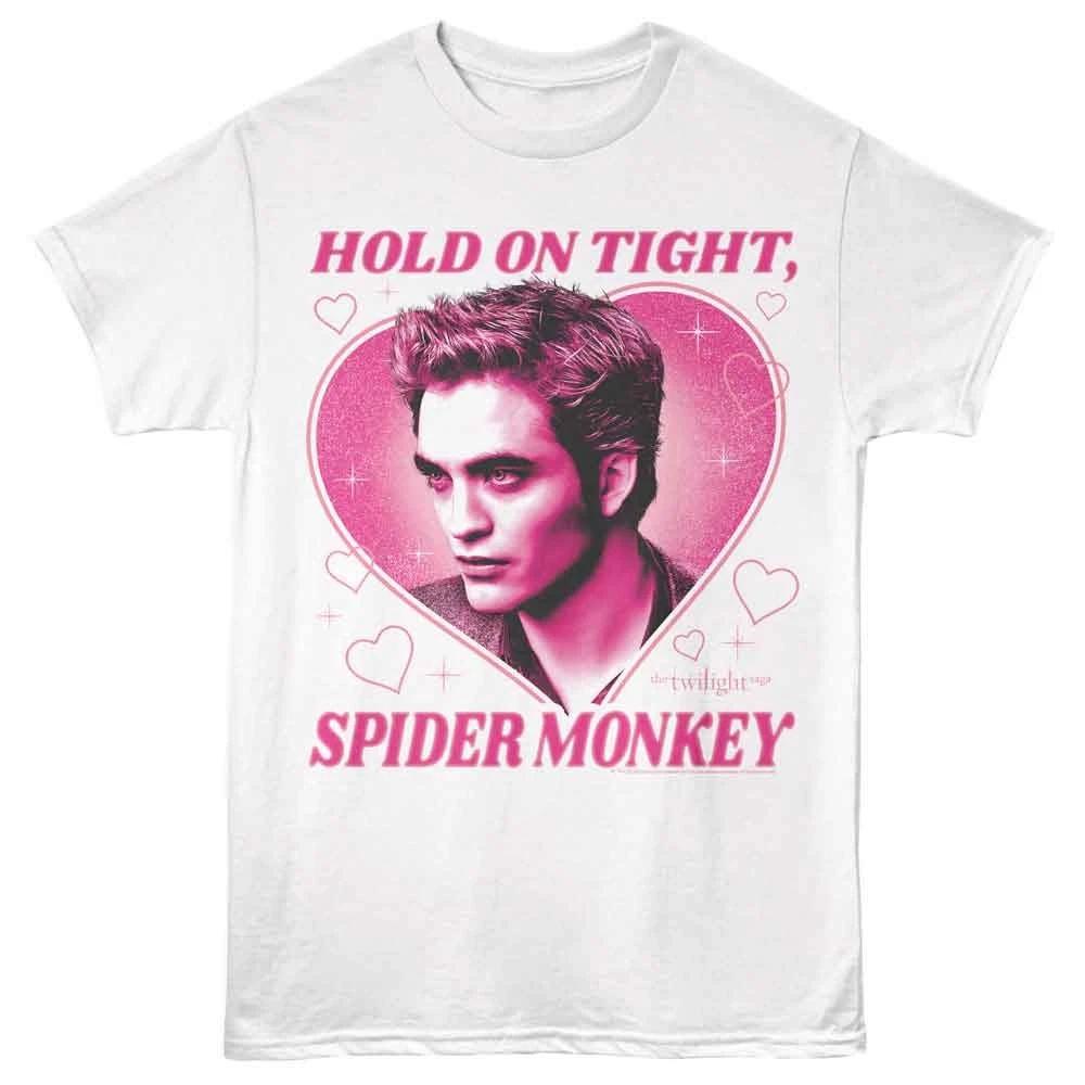 Twilight - Edward Heart Spider Monkey - Front Print Solid Children s T-shirt - White 100