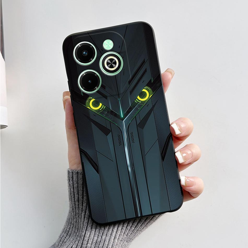 For Infinix Hot 40i Case Hot40i Fashion Marble Black Silicone Soft Phone Case For Infinix Hot 40i 40 i X6528B Back Cover Fundas