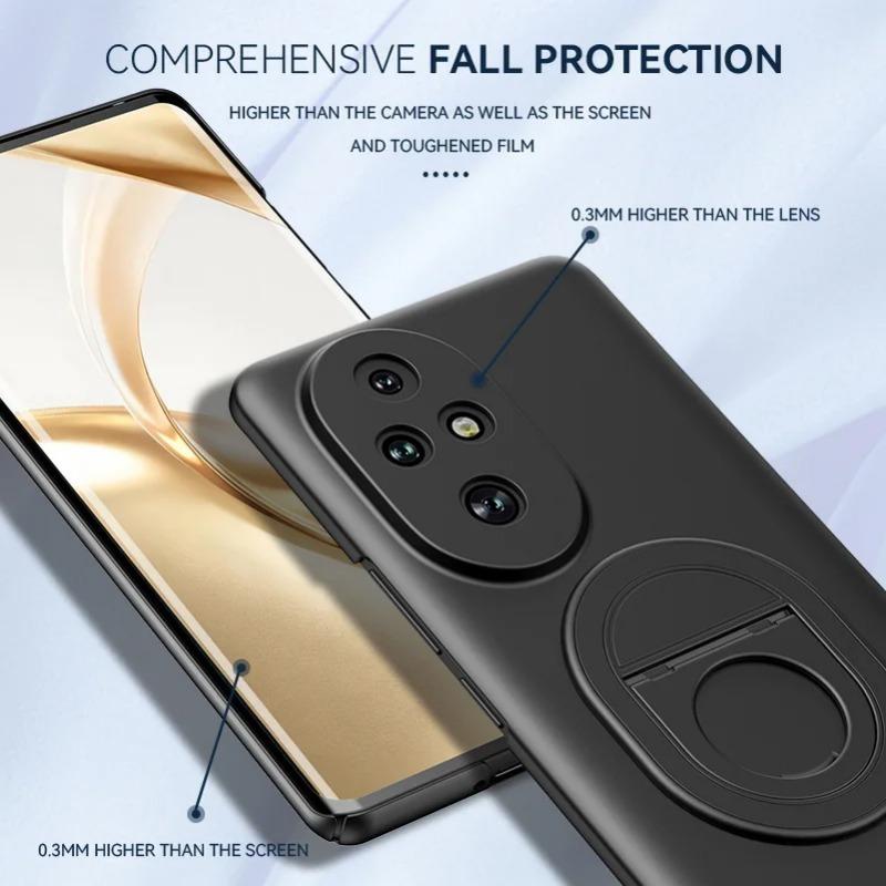 Für Honor 200 Pro100 Pro 90 80 Magnetischer Auto-Unsichtbarkeitsständerhalter Telefonhülle für Huawei Honor Magic 6 Pro 5 Matte TPU Stoßfeste Abdeckung Stoßstange