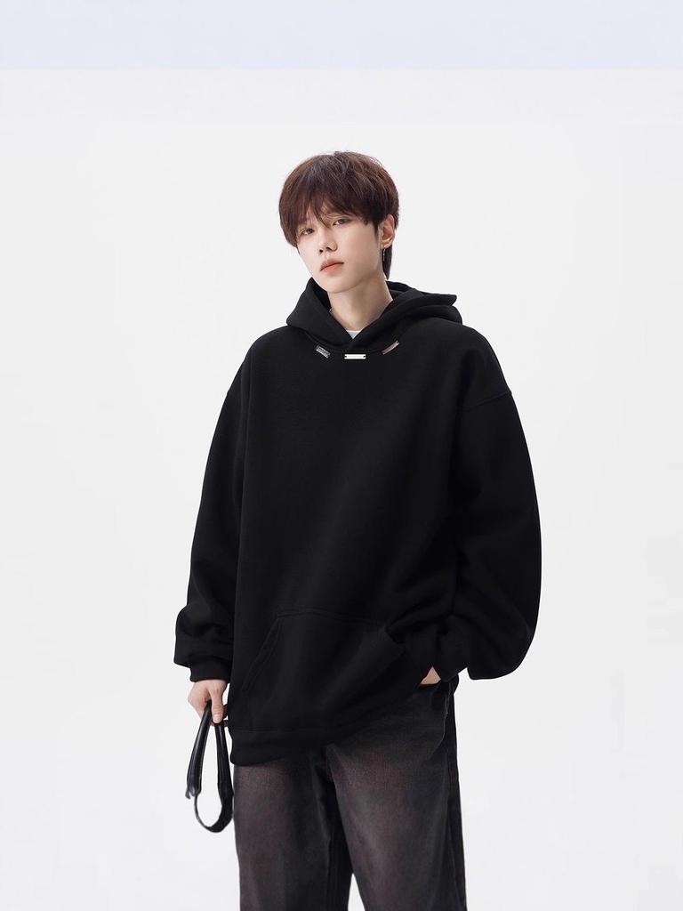 Men's American Heavyweight Casual Hoodie - 2025 Spring/Autumn Loose Fit Sweatshirt