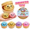 Schlussverkauf! Box Mini Dumpling Stressball mit Dampfgarer Bunter Squishy Brötchen Sensorisches Spielzeug zur Angstlinderung Kneten