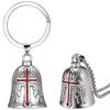 Fashion Red Cross Guardian Angel Wings Motorcycle Keychain Men Biker Rider Exorcist Keychain Amulet Lucky Amulet Accessory Gift