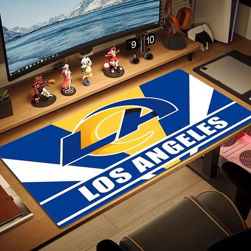 Los Angeles Rams Farbiges Mauspads Großes Gaming-Tischkissen Rutschfestes Laptop-Tablet Großes Mauspads XXL Matte Mini-PC-Spielmatte Mit Verriegeltem Rand