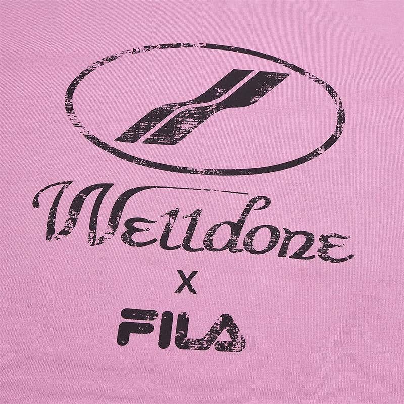 Fila × WE11DONE Alla Moda Minimalista Classico Casual Versatile Comodo Vestibilità Larga Girocollo Manica Corta T-Shirt Top Unisex F11U626106F-PK