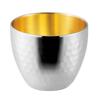 Castle Enterprise Asahi TSUBAME Hammered Sake Cup with Gift Packaging SUSCUP, Double-Walled Gold-Plated Interior, 70ml,