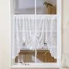 Princess Style Waterfall Swag Curtain Embroidered Half Window For Kitchen Bathroom