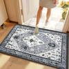 Vintage Bohemian Entryway Doormat Floral Pattern Soft Non-Slip Rug Ethnic Style Home Decor Entrance Carpet for Hallway Kitchen