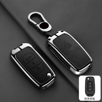 New Zinc Alloy Leather Car Key Cover, For Renault Kwid Trafic Clio Kadjar Clio 5 Captur Arkana Sandero Megane Logan Twingo