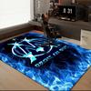 Flame Logo Design Printed Office Carpet Chair Cushion  Entryway Rug, Rugs for Living Room, Bedroom Christmas gifts