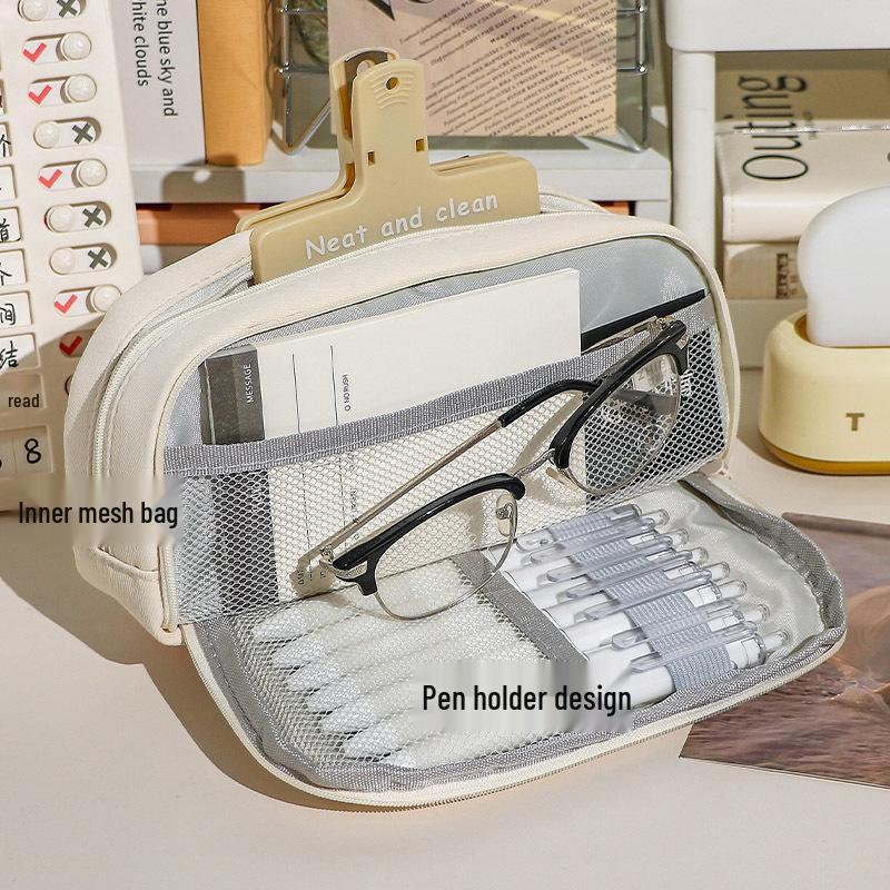 Bala Large Capacity Double-Layer Pencil Case - Durable and Dirt-Resistant for Primary School Students