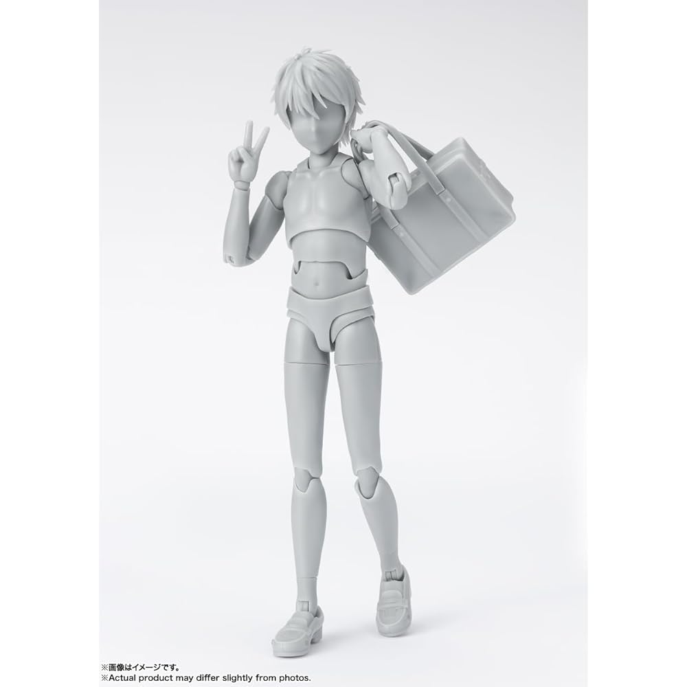 TAMASHII NATIONS S.H. Figuarts Body-kun School Life Edition DX Set Gray Color 135mm PVC ABS Action Figure