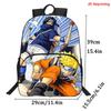 2Pcs Set Youth Rucksack with Front Pocket & Pencil Tote, Comic NARUTO Learner Bags for Boys&Girls Aged 6-10, Durable& Lightweight
