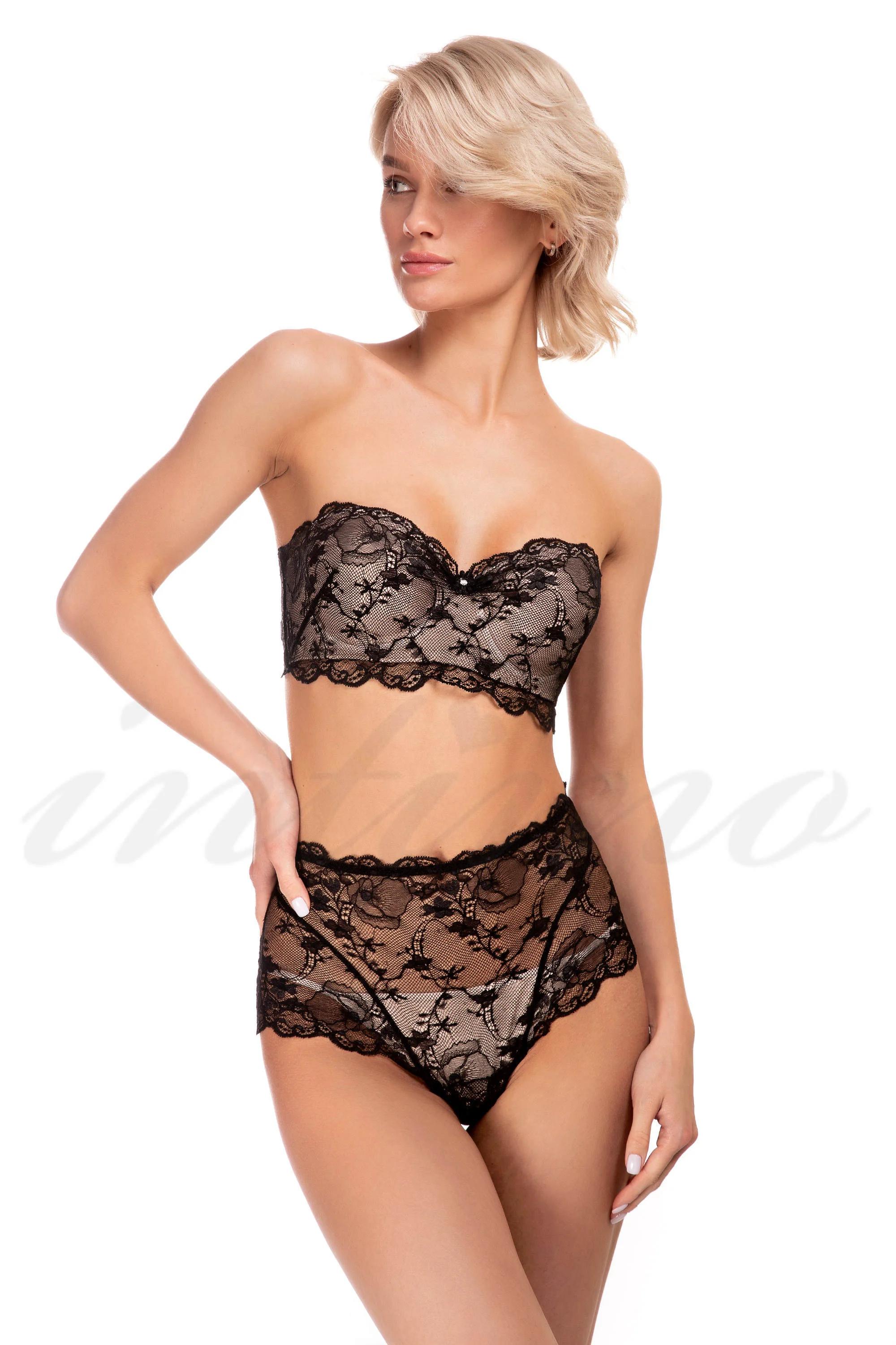 

Комплект білизни: бюстгальтер push-up та трусики-шортики Leilieve (62051) 75C/L прозорий колір чорний