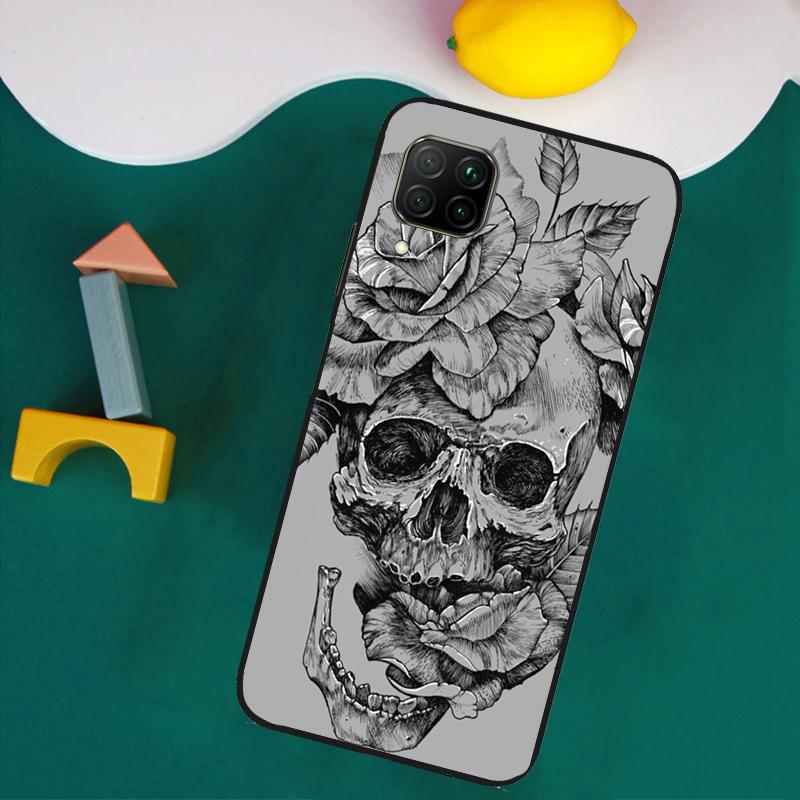 Gothic Skull For Huawei Nova 11i 12s 12i 8i 7i Y73 Y70 Y90 Y60 Y72 Y61 Y91 9 10 SE P30 Pro P40 Lite Case