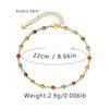 Boho Fashion Simple Rainbow Rhinestone Anklet for Women Summer Beach Beads Foot Chain Vocation Jewelry Gifts Accessories