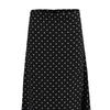 Black Polka Dot Patterned Bell Woven Skirt Tctss22ee0006