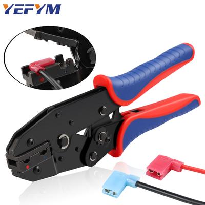 Crimping Tool for Insulated Flag Terminals - Ratcheting Wire Crimpers - AWG 15-13 (1.5-2.5mm²) - Ratchet Terminal Crimper - Electrical Crimping Tool