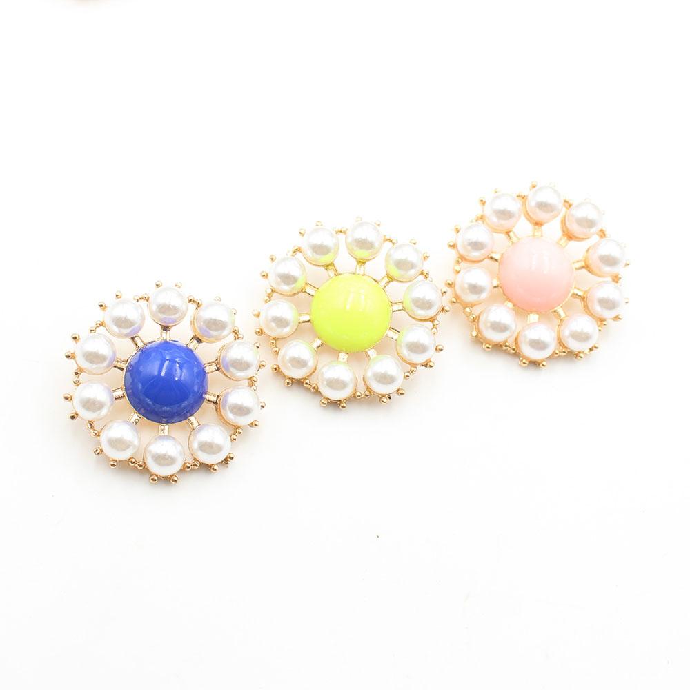 High end 2-piece 35mm pearl alloy DIY sweater with foot buttons, jacket, coat, clothing sewing accessories