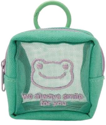 Nakajima Corporation Pickles Mesh Carabiner Mini Pouch, Green, 210067-25