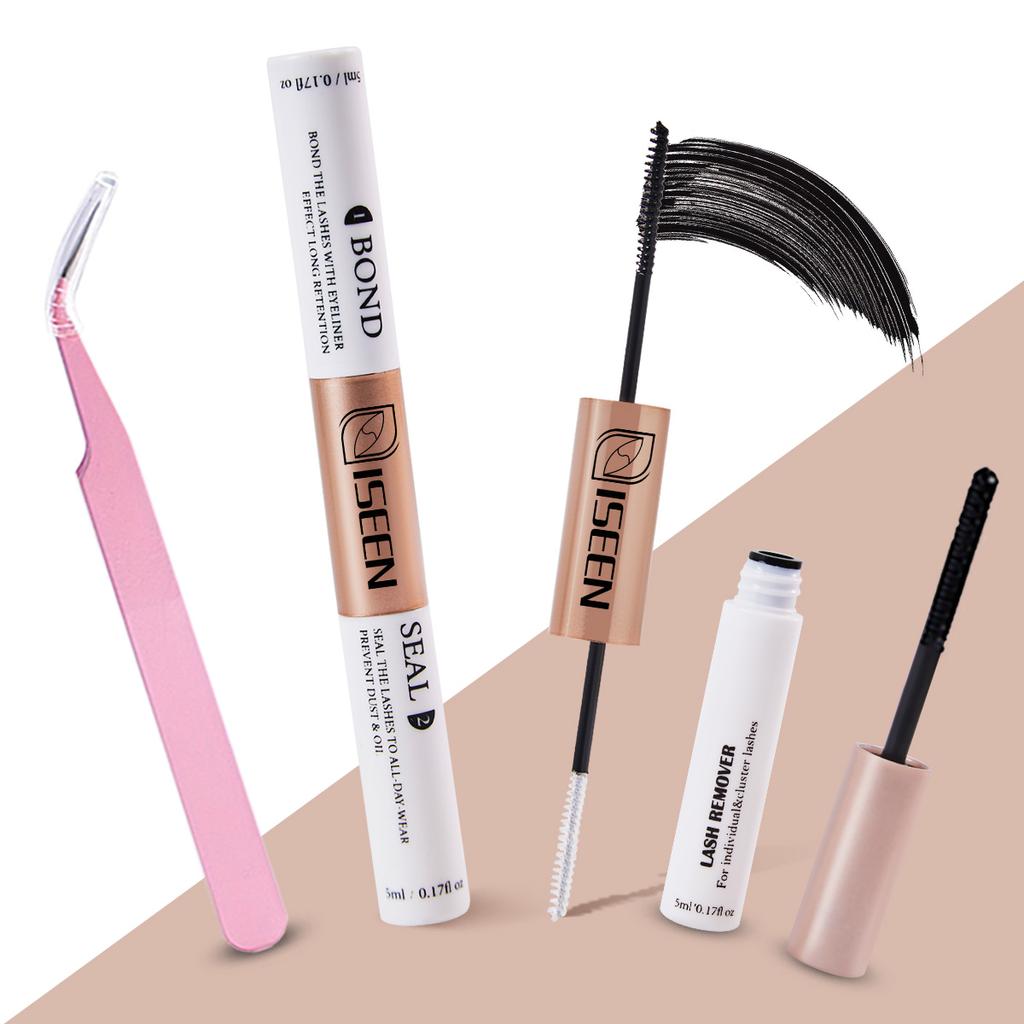 Lash Bond and Seal 10ml Individuelle Vipper Lim og Forsegler Super Sterkt Hold Vippeextensions og Vippelimfjerner 5ml Pinsettsett