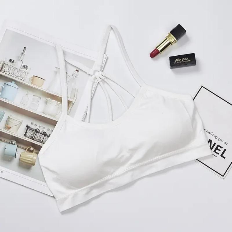 Women's Solid Color Corset Style Tank Top Sports Bra with Beauty Back Design