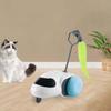 Automatic Cat Toy Moving Train Exercise Feather for Outdoor Pet Cats Blue