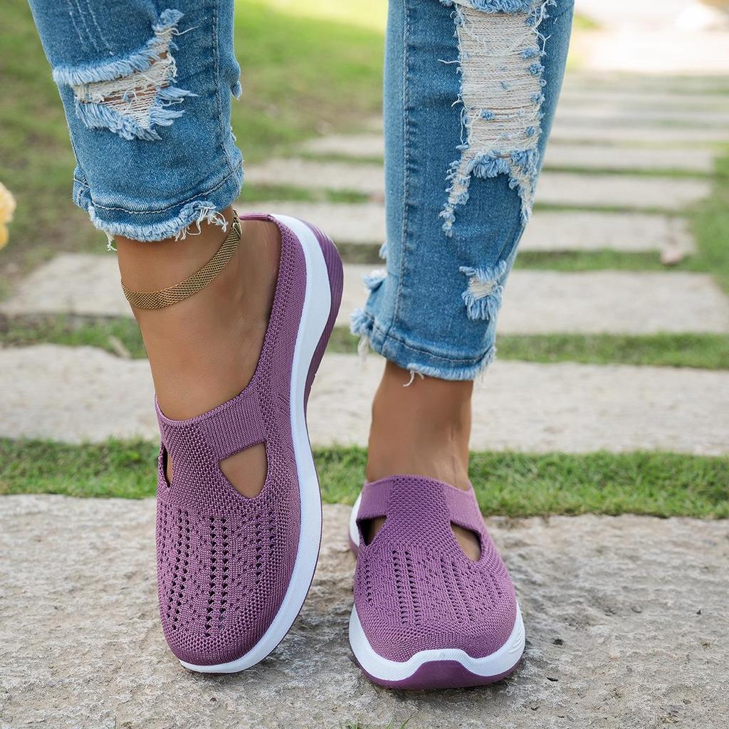 Women's Summer 2025 Soft Sole Breathable Half Slippers for Middle-aged & Elderly Moms.
