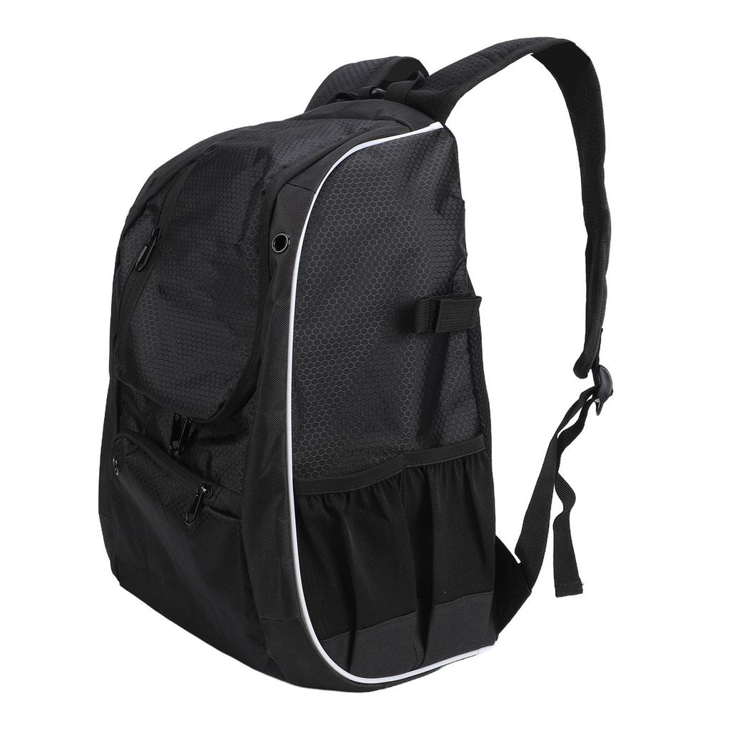 Baseball Bag Black Large Capacity Water Proof Baseball Backpack with Bat Holders Hook for Gloves Helmets Shoes