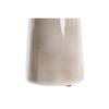 Vase - Design Moderne - Verre Rose - Aluminium Marron Clair - 44 Cm De Hauteur