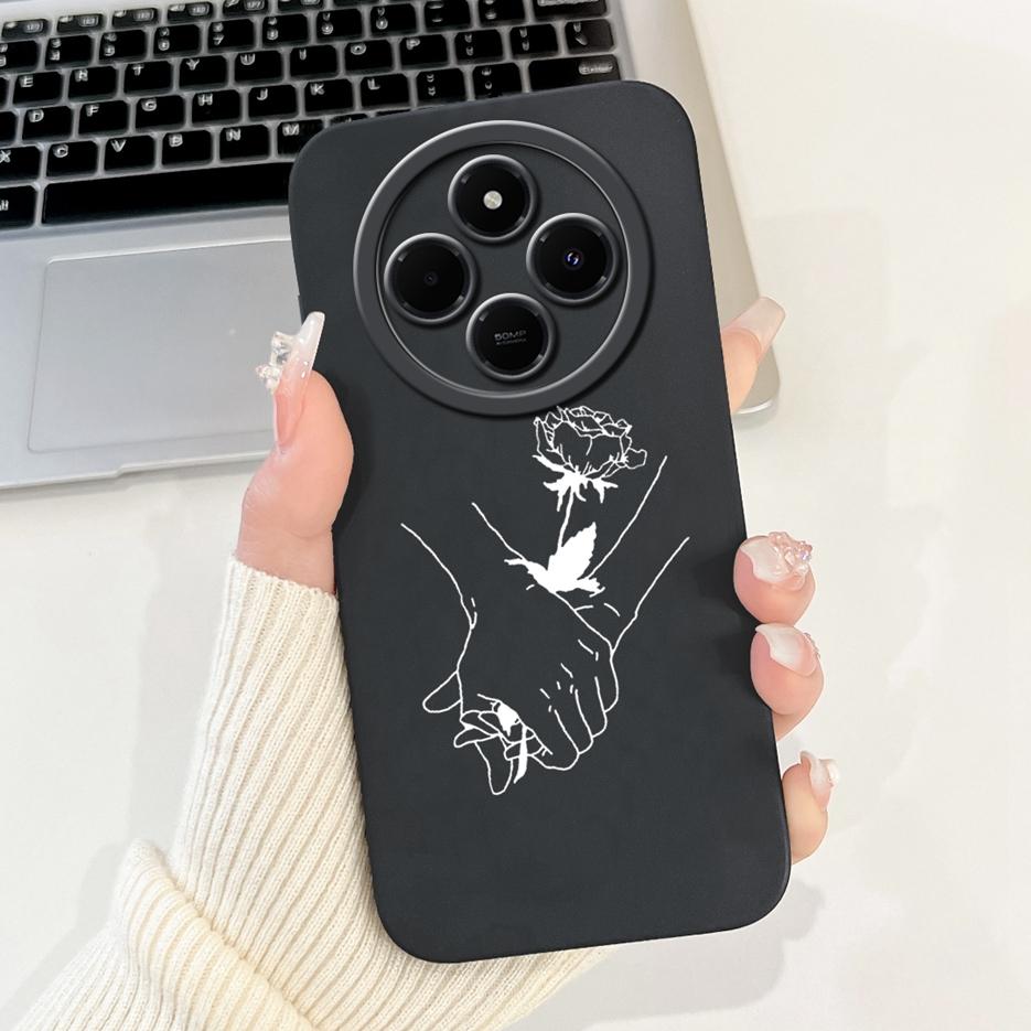 Für Xiaomi Redmi 14C Hülle Stylische Sonnenblume Hübsche Mädchen Rückabdeckung Weiche TPU Handyhülle Für Xiaomi Poco C75 C 75 Redmi14C Fundas