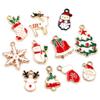 Fashion 10pcs Enamel Christmas Charm Pendant for Necklace Bracelet Earring Findings Alloy DIY Jewelry Making Supplies