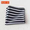 Striped Polyester Silk Pocket Square for Wedding or Business