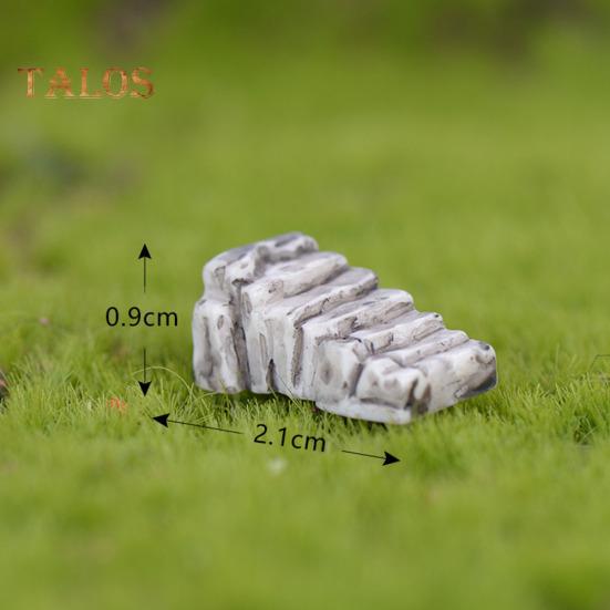 TOP-MART 2stk Miniatyrharpiks Trinntrapp Modell DIY Dukkehus Fairy Hagetilbehør Hjemmeinnredning