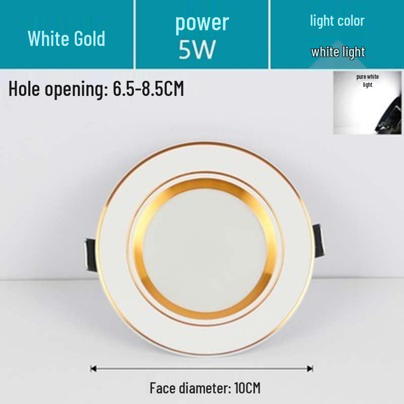 

Tricolor Dimmable 5W LED Ceiling Light with Cat s Eye Design for Living Room Aisles