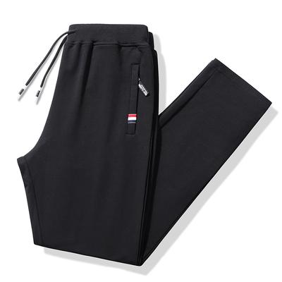 Herren Sporthose aus reiner Baumwolle, locker, gerade geschnitten, für Frühling und Herbst, Sweatpants, große Größe, Freizeithose, lange Hose