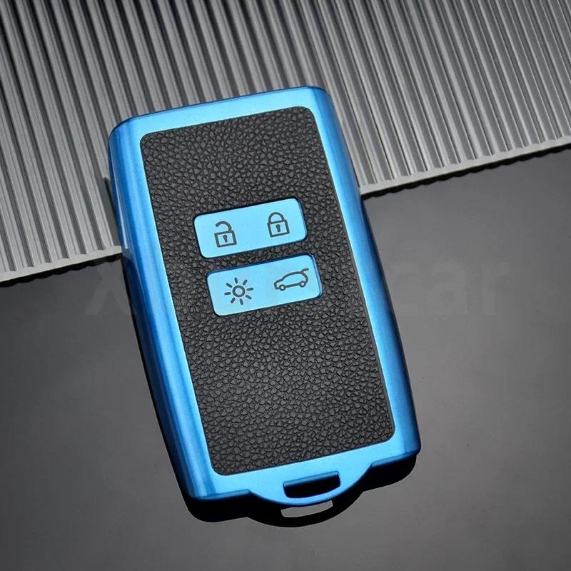 TPU Leather Car Remote Key Case Cover for Renault Scenic 4 Arkana Dacia Sandero Captur Megane Talisman Espace Clio Zoe Koleos